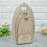 Набор разделочных досок фанера на подставке, 2319