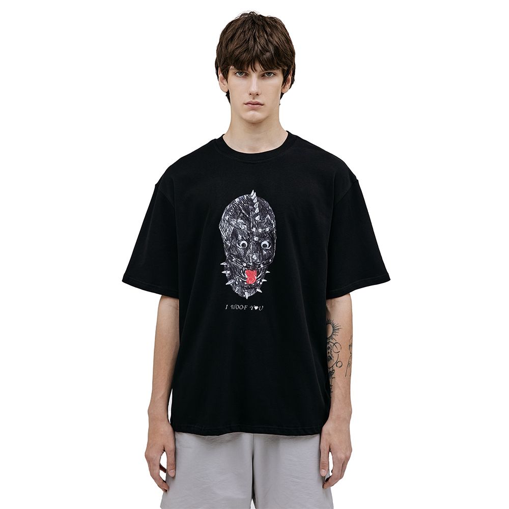 Футболка Волчок Гав черная