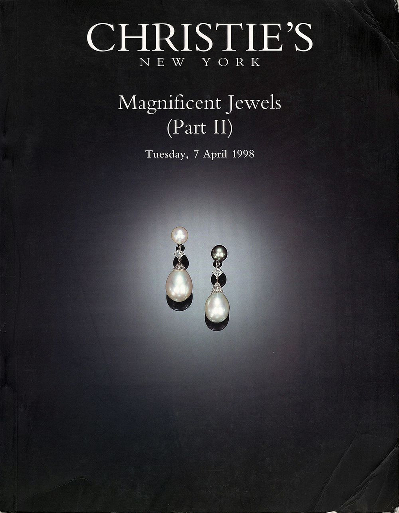 Каталог аукциона Christie's, Нью-Йорк, Великолепные ювелирные украшения. Часть 2 от 7 апреля 1998 года