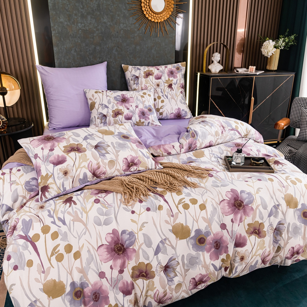 Комплект постельного белья Люкс Сатин 100% хлопок на резинке AR344