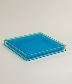Поднос из акрила 25 х 25 Голубой