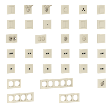 Рамка 2-я,  Wave матовый кремовый,  серия A07