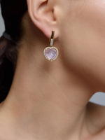 Серьги "Royal Love" Gold c лавандовым аметистом