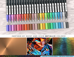 TOOLI-ART акриловые маркеры фломастеры, 24 шт., 0,7 мм Metallic
