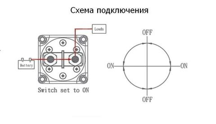 Выключатель массы "OFF-ON" (1 АКБ) 300А
