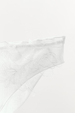 ZARA ТРУСЫ POINTELLE С КРУЖЕВОМ, БЕЛЫЙ