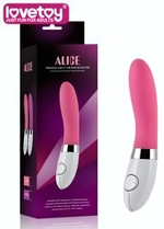 Гладкий розовый вибратор Alice - 17,4 см. (Цвет: розовый)