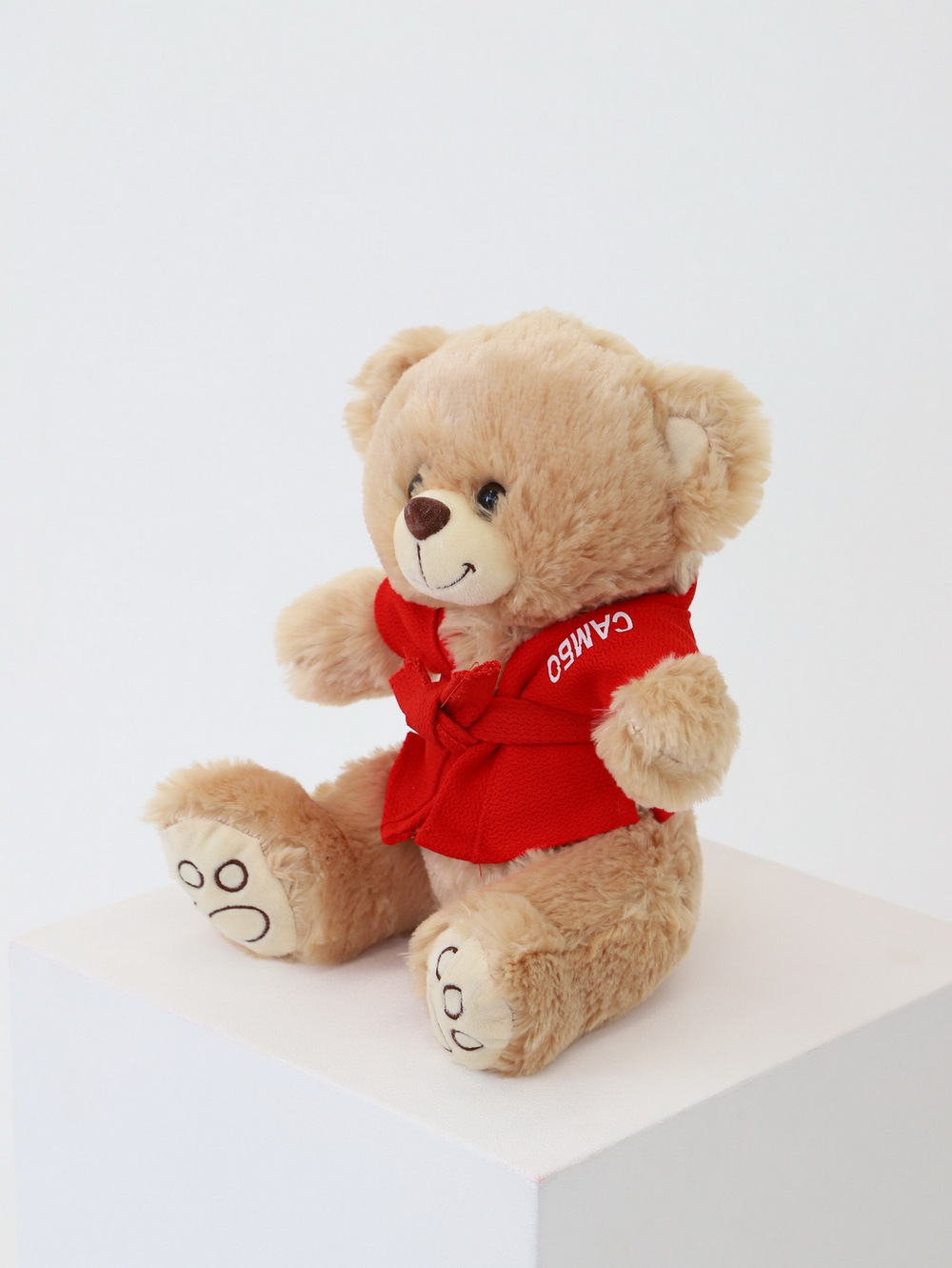 Мишка сувенирный в курточке САМБО красный