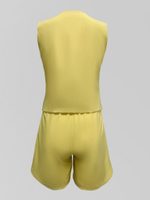 Костюм As`Kins 155 однотонный из жилетки и шорт бермудов на резинке
