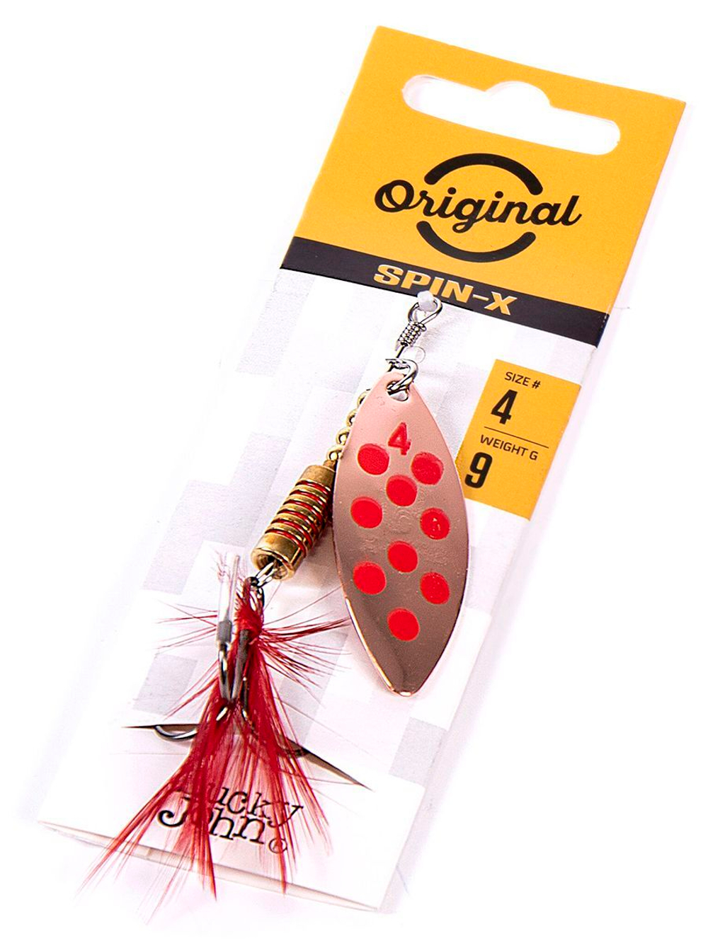 Блесна вращающаяся Lucky John SPIN X LONG 05 12,0г CR (5шт. в упк.)