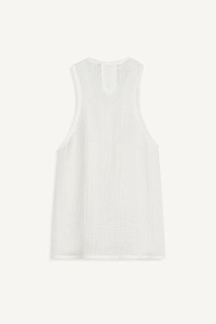 ZARA ТОП ИЗ СМЕСОВОГО ЛЬНА, ЖЕЛТОВАТО-БЕЛЫЙ
