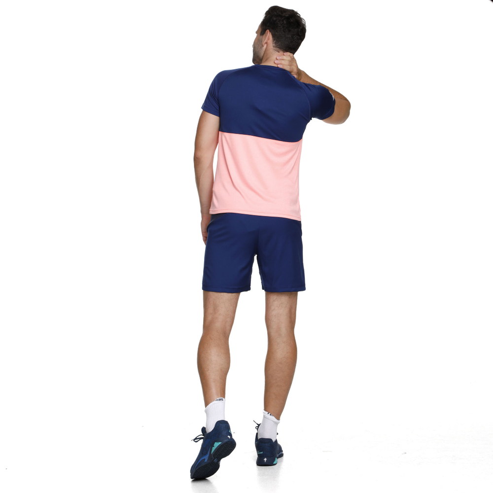 Мужское теннисное поло Babolat Play Crew Neck Men - Coral, Blue