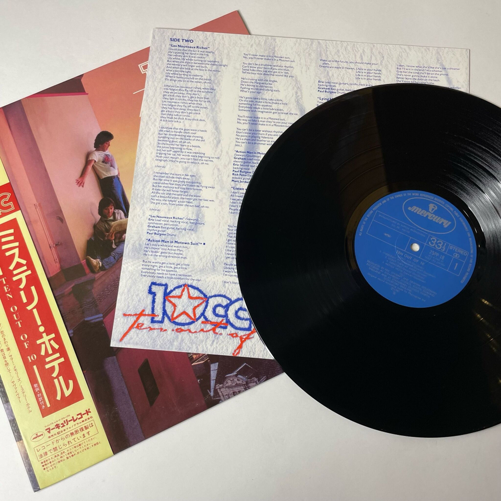 Винтажная виниловая пластинка LP 10cc Тен Си Си Ten Out Of 10 (Japan 1981) (Obi)
