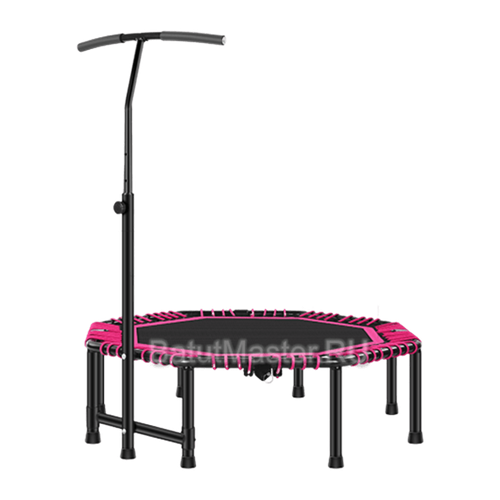 Каркасный батут с Т-образной ручкой, розовый, диаметр 4 фт, восьмиугольный