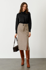 4794 Юбка женская (зеленая клетка)