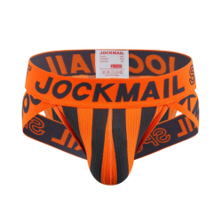 Мужские трусы брифы оранжевые с вырезами по бокам JOCKMAIL JM2026-21