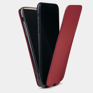 Чехол для iPhone X/XS из натуральной кожи теленка, вишневого цвета