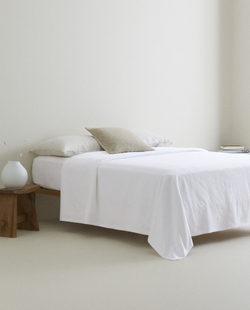 ZARA HOME ПОКРЫВАЛО ИЗ ХЛОПКА С УЗОРОМ, БЕЛЫЙ