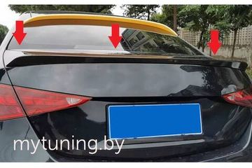Лип спойлер V.1 глянцево - черный для Mercedes C class W206 2021+ Sedan