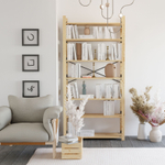 Стеллаж деревянный напольный с 7 полками Икеа ИВАР IVAR 179х89х30 см, стеллаж для хранения книг и игрушек, для цветов на балкон из массива сосны