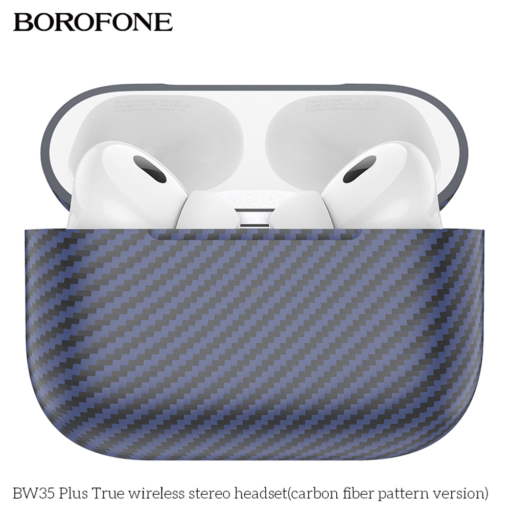 Беспроводные наушники TWS BOROFONE BW35 Plus (карбон синий)