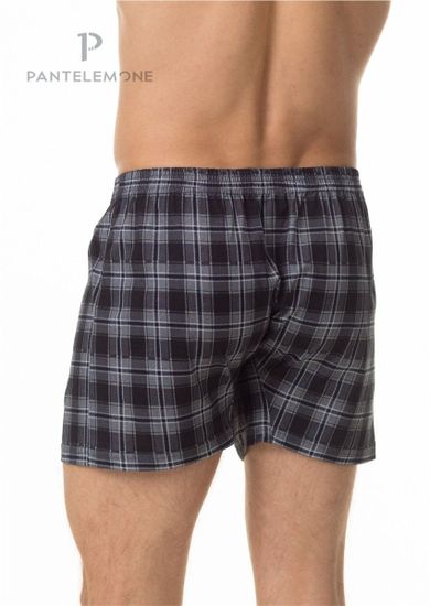 Трусы мужские семейные для больших мужчин Pantelemone PMBB-421, клетка серая