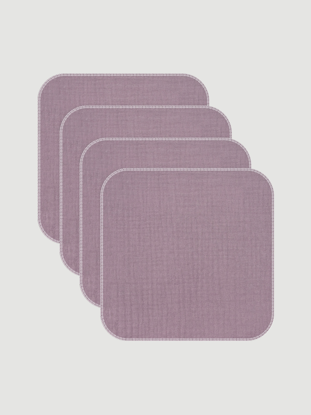 Сет из 4х муслиновых салфеток Mjölk Violet