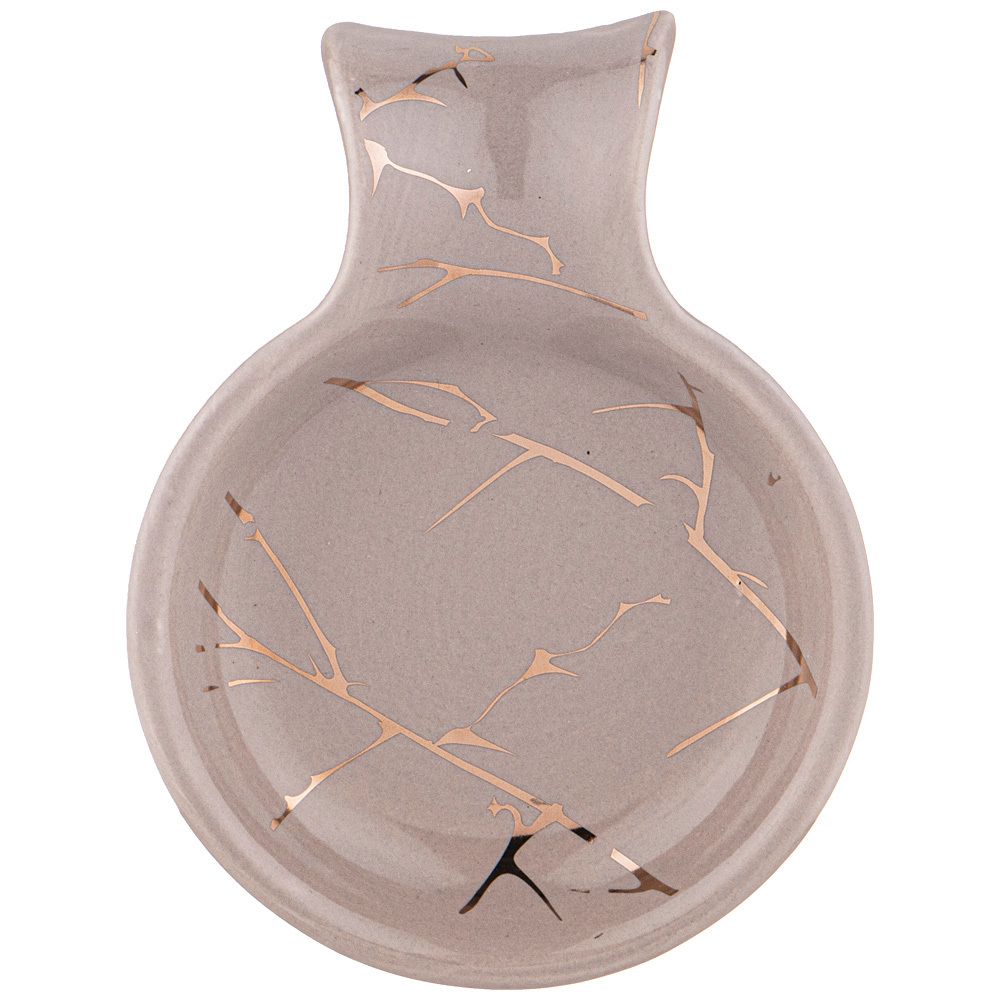 ПОДСТАВКА ПОД ЛОЖКУ КОЛЛЕКЦИЯ "ЗОЛОТОЙ МРАМОР" 15,5*11,7*2,6СМ