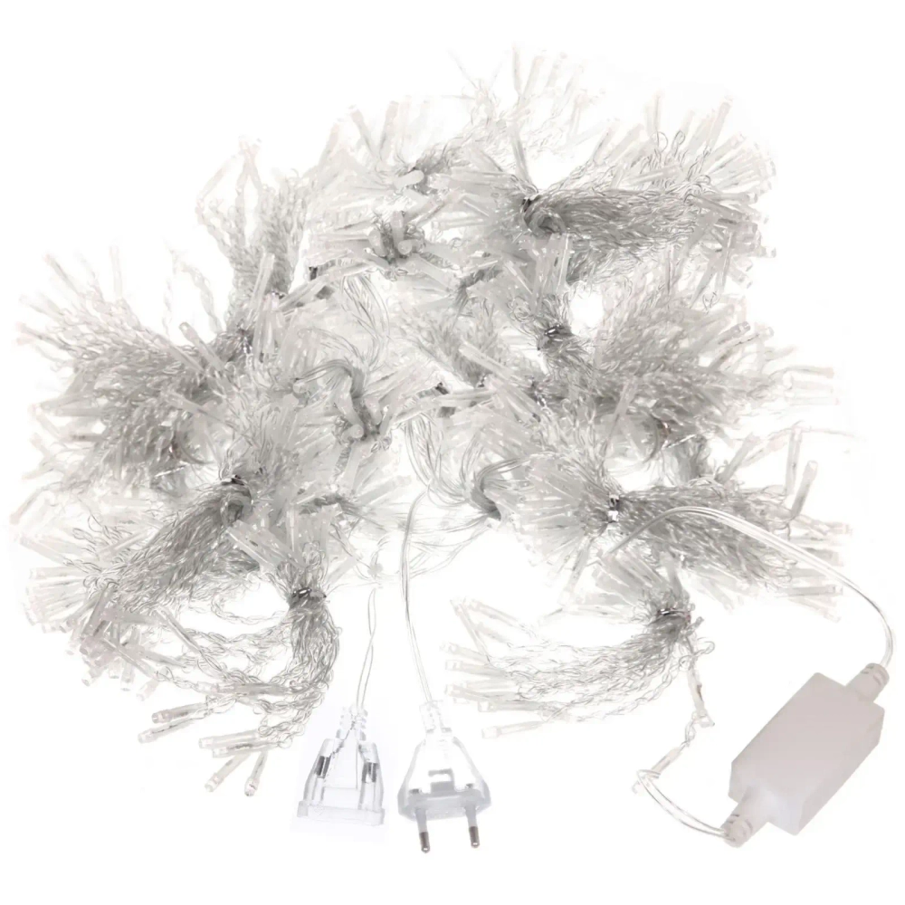 Гирлянда для дома ЗАНАВЕС «Мерцание» ш3,0* в2,5 м 480 ламп LED, прозрач.пров, авторежим, IP-20, Синий (возможность соединения)