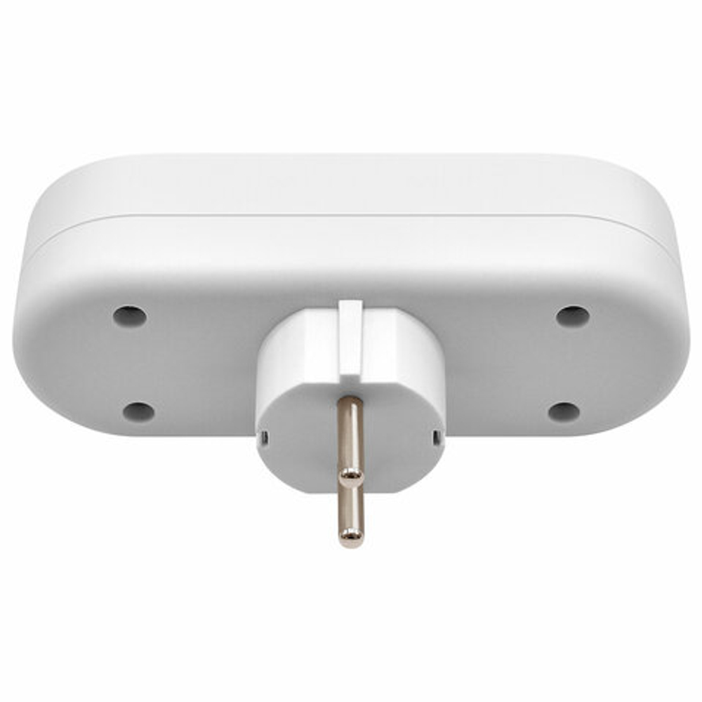 Сетевой тройник DEFENDER TG-01, 3 розетки, c заземлением, белый, 99109