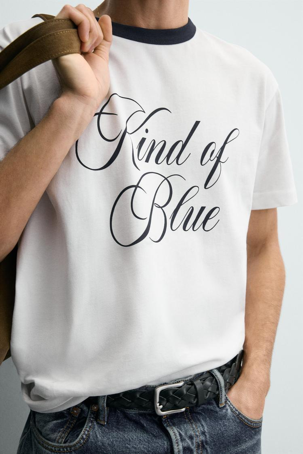 ZARA ФУТБОЛКА С ПРИНТОМ ©MILES DAVIS, БЕЛЫЙ