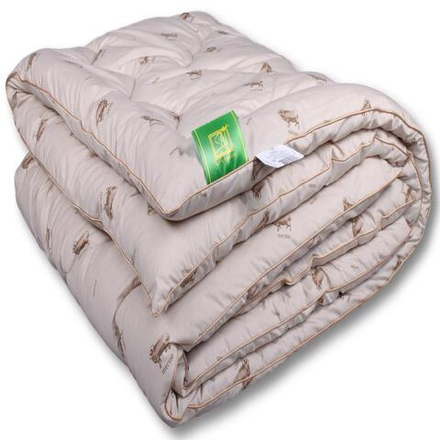 Одеяло "АВТ. SHEEP-STANDART" всесезонное, плотность 300 г/м2, тик (50% хлопок, 50% полиэстер), Россия.