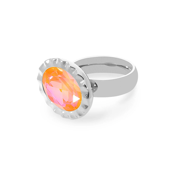 Кольцо Qudo TIVOLA UNICA big (S/P) Crystal orange ignite 56 688421 размер 18