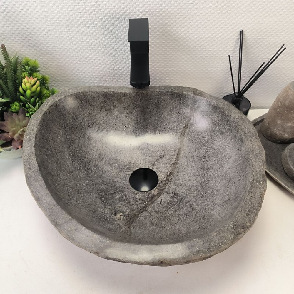Раковина из речного камня RS-63656 (48*44*15) 0123