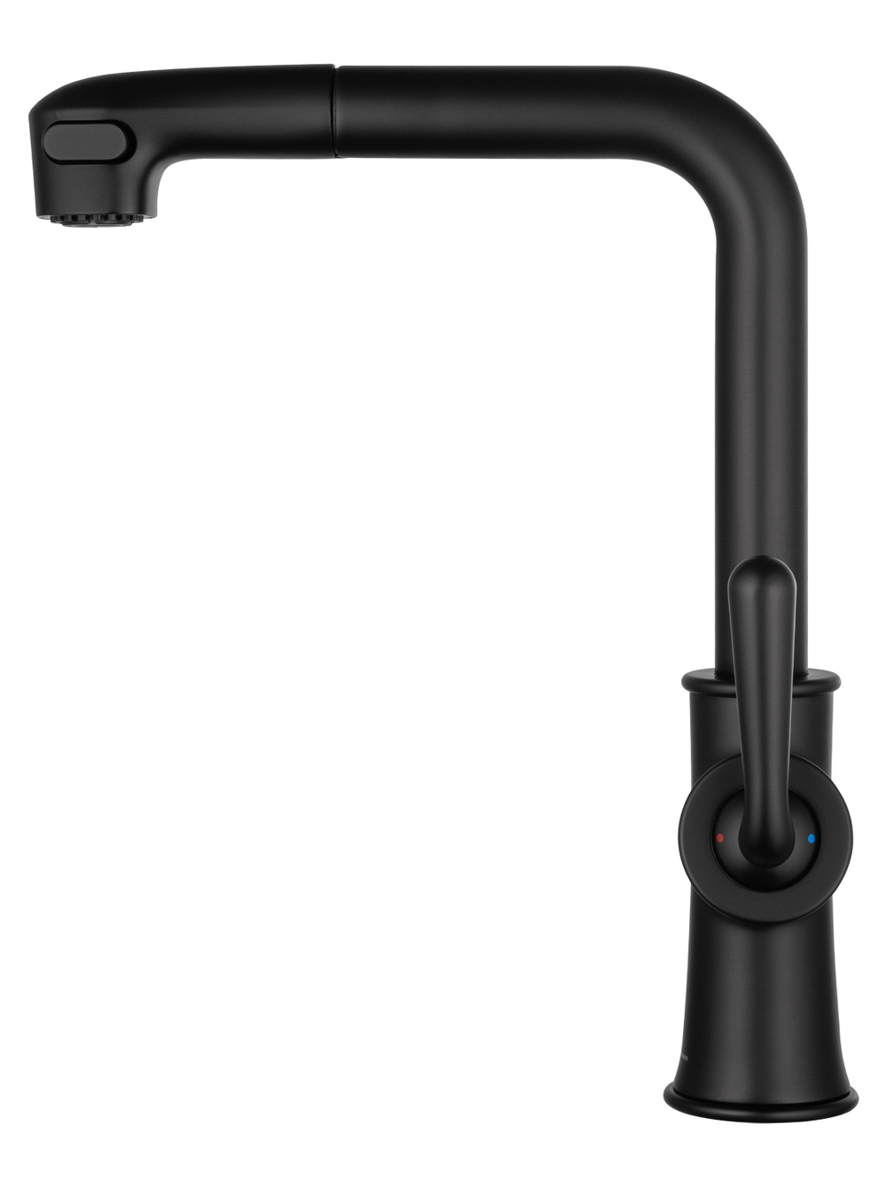 Смеситель для кухни с выдвижным изливом WONZON & WOGHAND, Черный матовый (WW-88439008A-MB)