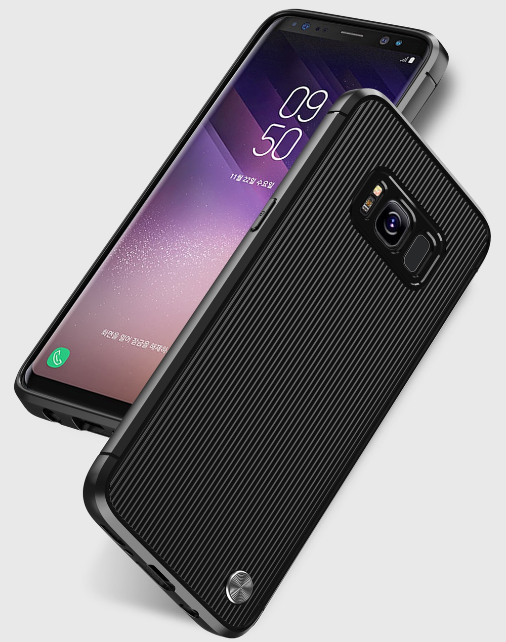 Чехол для Samsung Galaxy S8 цвет Black (черный), серия Bevel от Caseport
