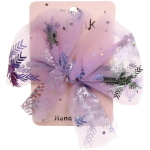 Резинка для волос 1шт «Pomp - Айви», микс 4 цвета( белый, пудровый, светло-голуб., светло-фиолет.), 12*9 см