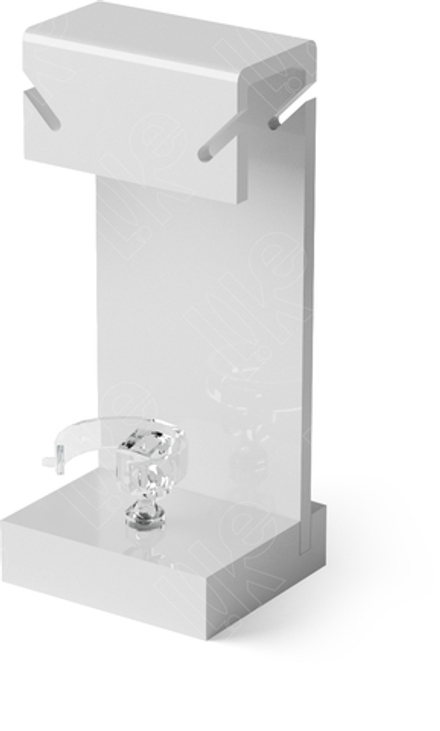 Подставка акриловая для гарнитура/4 прорези/кольцедержатель/ПЭТ карман/Н-90 мм.