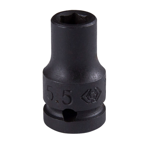 KING TONY (253555M) Головка торцевая ударная шестигранная 1/4", 5.5 мм