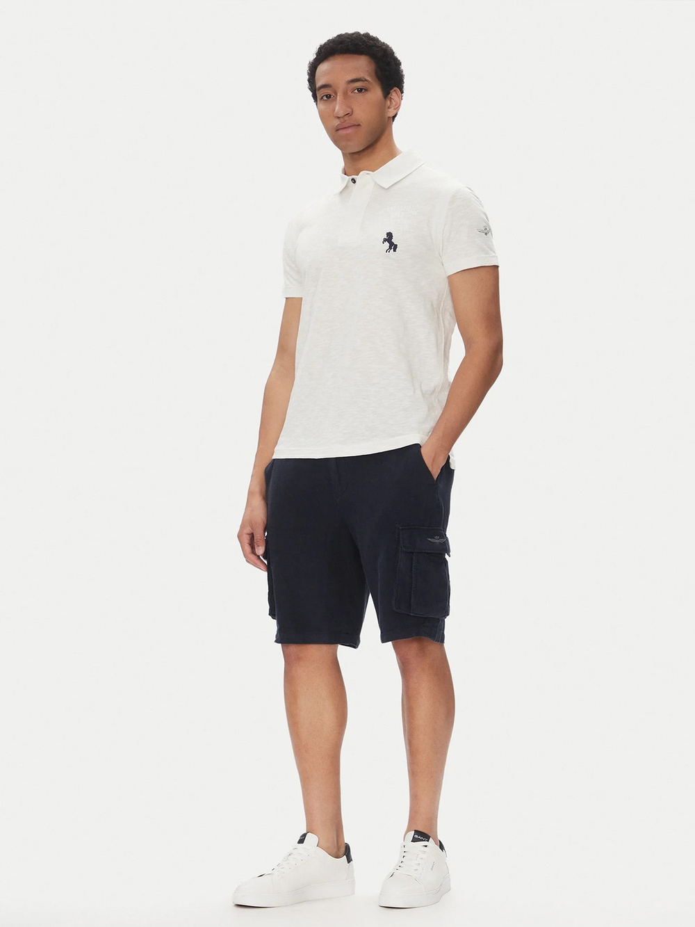 Шорты карго муж. AERONAUTICA 254 синие