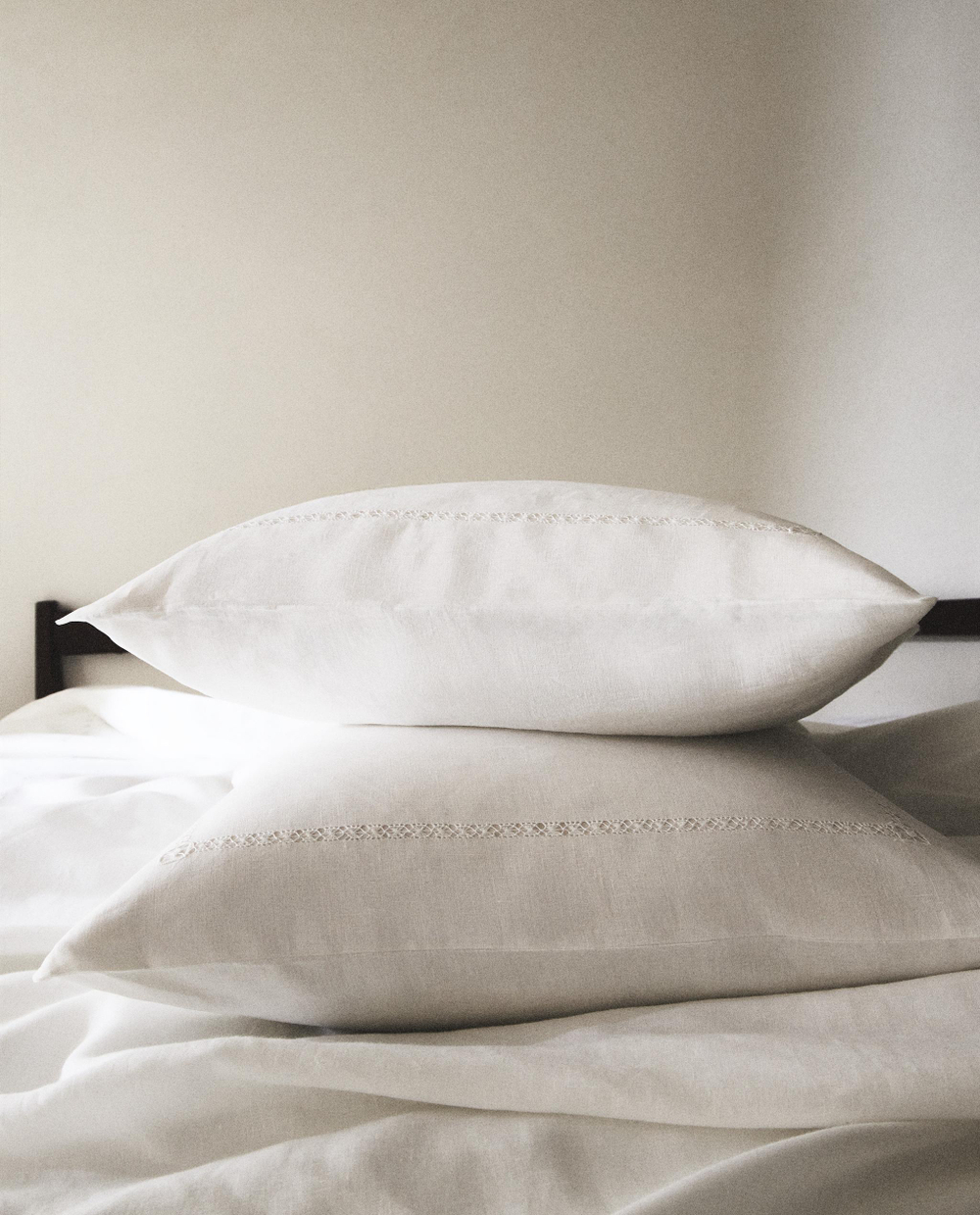 Наволочка Zara Home хлопок, лён 100%, однотонный, 5190/091