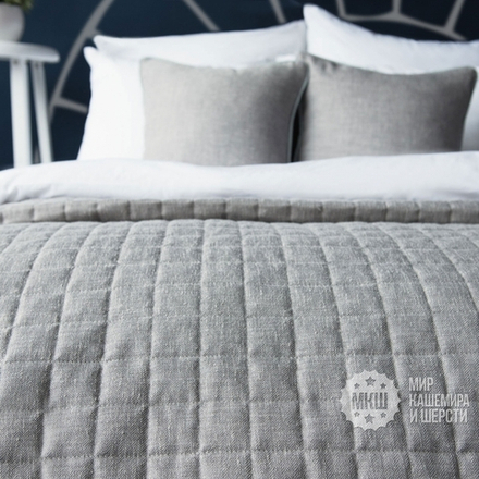 Покрывало под лен в спальню КАННИ (арт. BL02-275-04) - серое