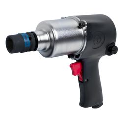 KING TONY (P33421-040B) Гайковерт пневматический ударный 1/2", 678 Нм, в комплекте 3 ударные головки