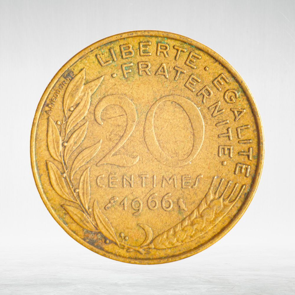 France, 20 Centimes 1966 - Marianne, VF
