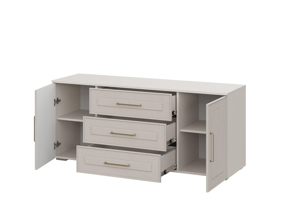 Тумба под ТВ Антеро ТБ-02 с декор. опорами (кашемир/шампань), Интерьер-Центр, г. Пенза