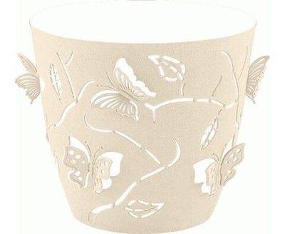 Горшок для цветов пластиковый PLAST TEAM / Пласт Тим Butterflies емкость с дренажными отверстиями для орхидей круглый, прозрачный D-145мм 1.4л / выращивание растений