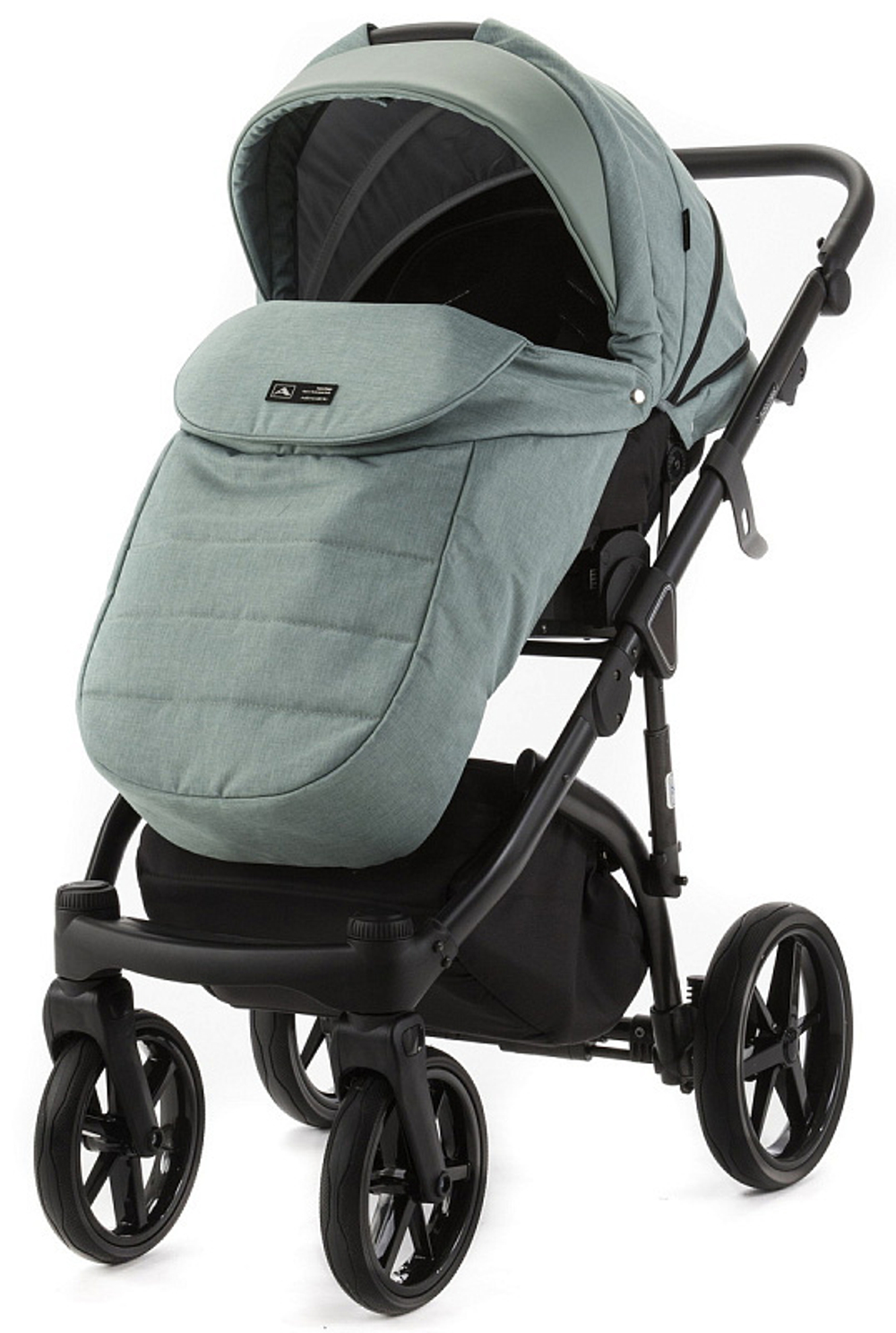 Детская коляска Adamex Nola 2 в 1 N-PS122 TIP (СЕРО-ЗЕЛЕН+СЕРО-ЗЕЛЕН. КОЖА)