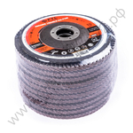 Круг лепестковый с керамическим абразивом для шлифования по нержавеющей стали FTL Everest 27 125 х 22,2 мм P100