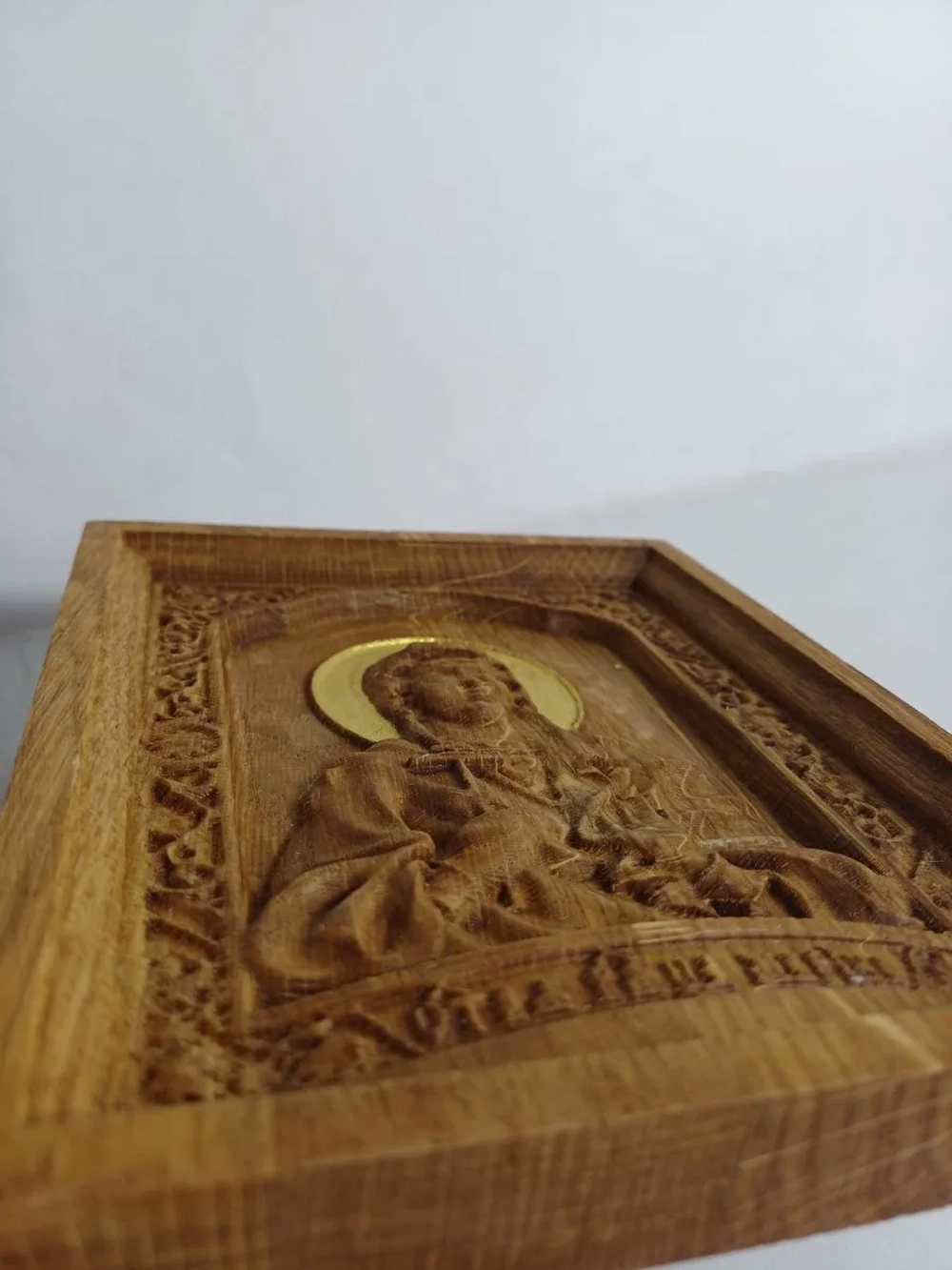 Освященная Икона мученицы Марины Антиохийской 16.5х14см дуб