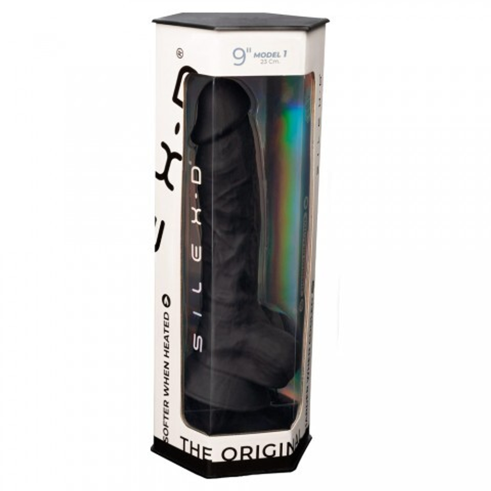 Реалистичный фаллоимитатор SilexD Model 1 (23*4,7) с двойной плотностью, черный